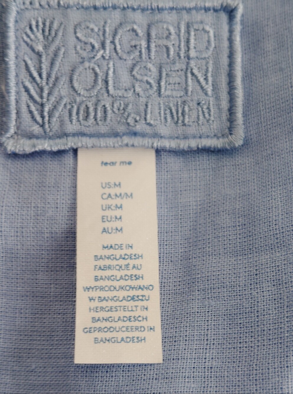 Sigrid Olsen 100% Linen Tunic, sz M - Picture 4 of 5